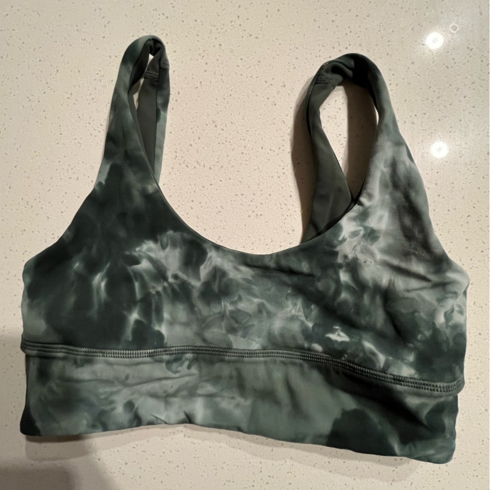 lululemon athletica Green Tie-Dye Sports Bra